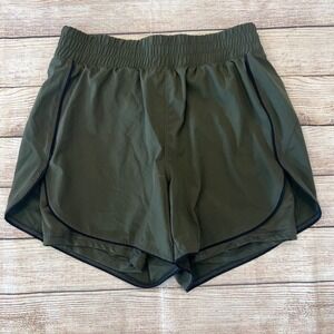 AVIA Womens Olive‎ Green Athletic Running Shorts Inner Brief Size M